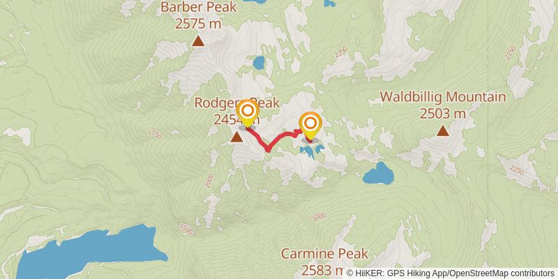 Sapphire - Smokey Trail via Holland Lake stage 2 Map