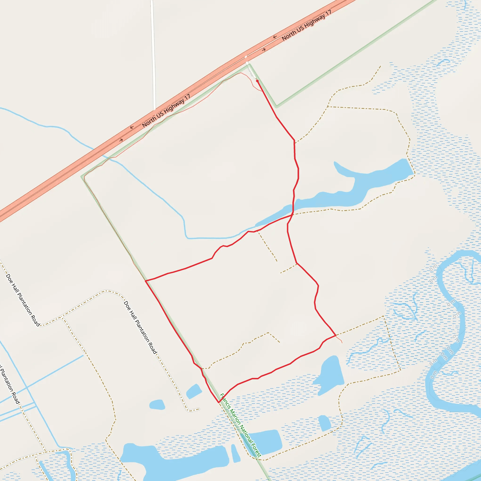 South Tibwin Short Loop mobile static map