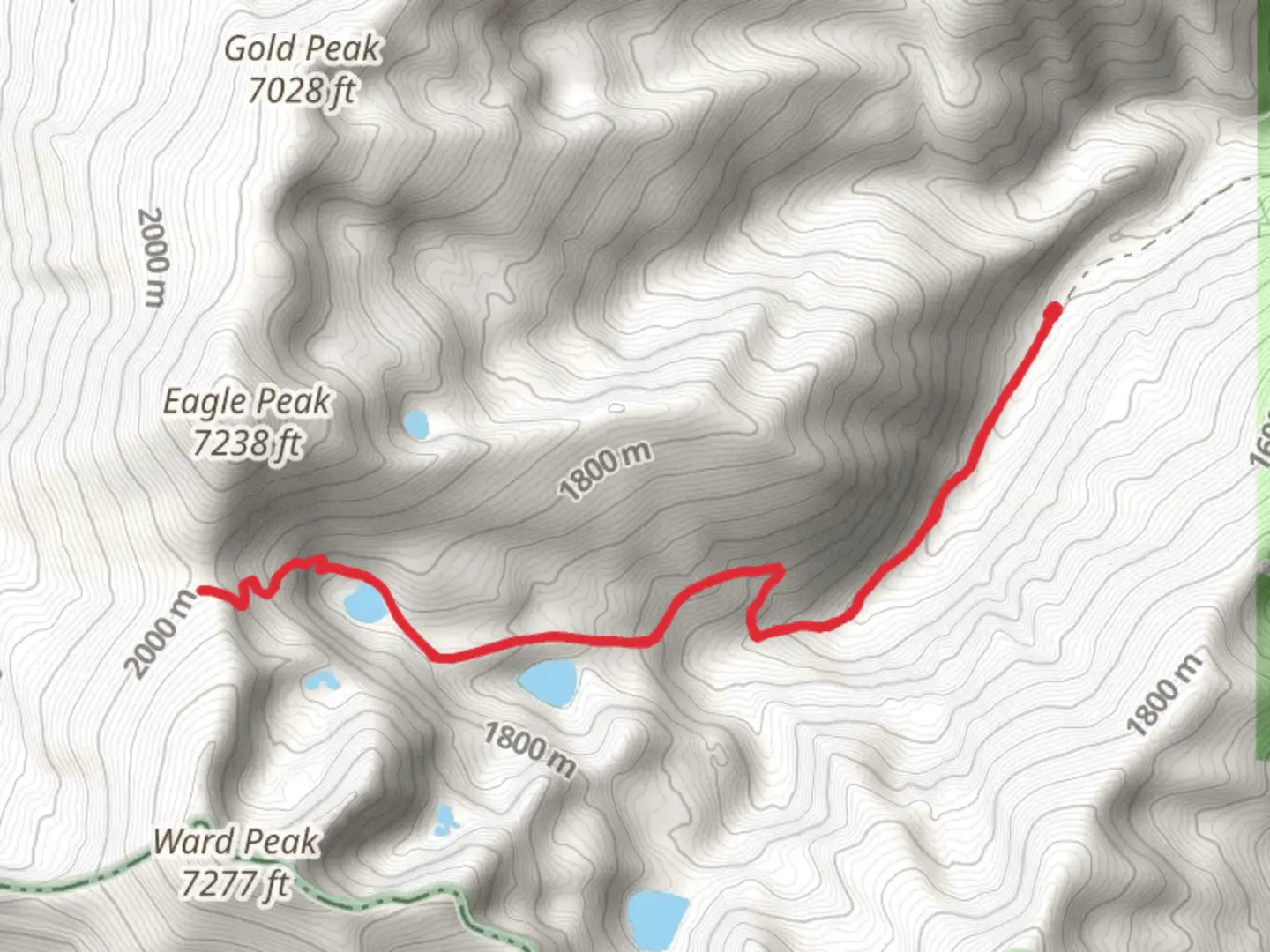 An image depicting the trail Hub Lake and Hazel Lake Trail and its surrounding area.