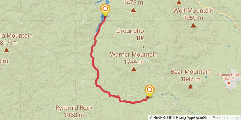 Oregon Timber Trail stage 24 Map