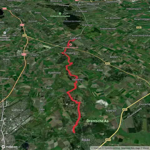 Rolde to Zuidlaren via Balloeerveld and Gasterse Duinen