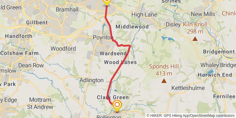 Bullock Smithy Hike stage 6 Map