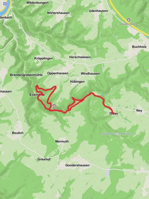 Dieter to Eckmuhle Loop via Rauschenmuhle