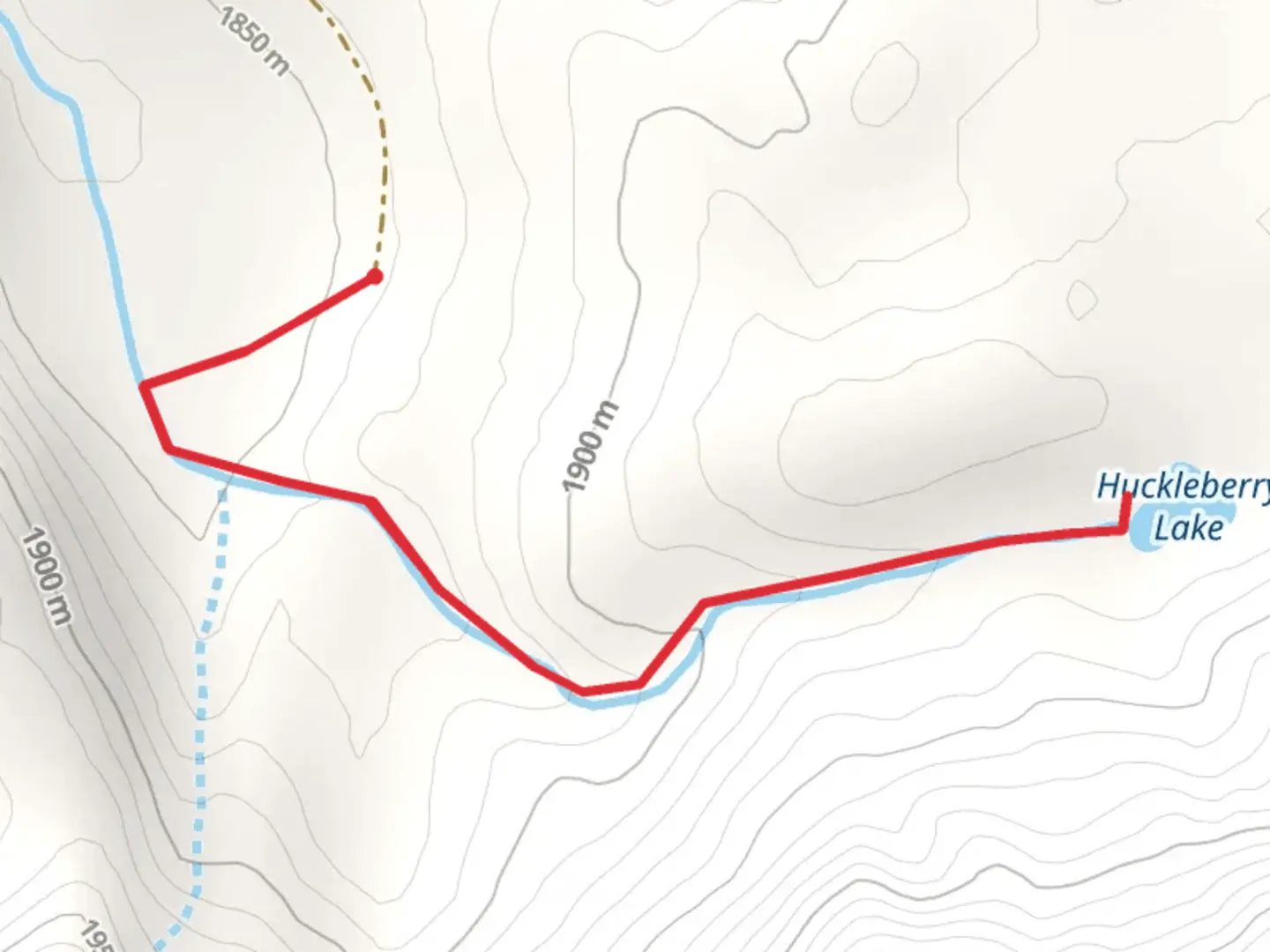 An image depicting the trail Huckleberry Lake and its surrounding area.