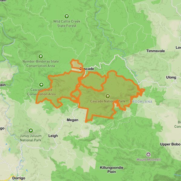 Cascade National Park mobile static map