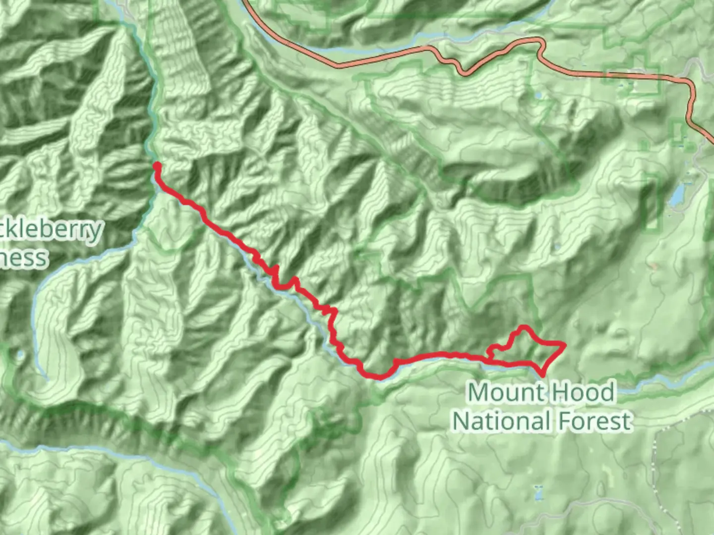 An image depicting the trail Salmon River Trail Loop and its surrounding area.