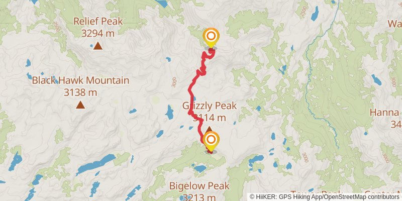 Snow lake via High Emigrant Lake and Pacific Crest Trail stage 2 Map