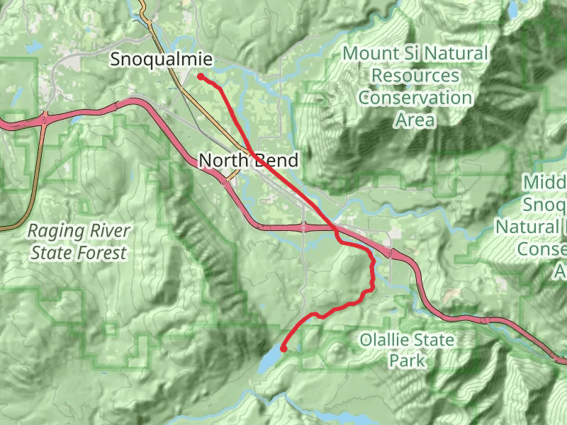 Snoqualmie Valley Trail to Rattlesnake Lake