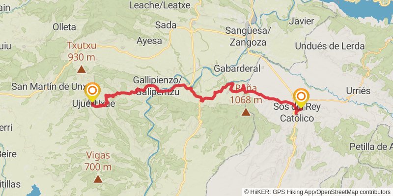 Camino Catalan stage 19 Map