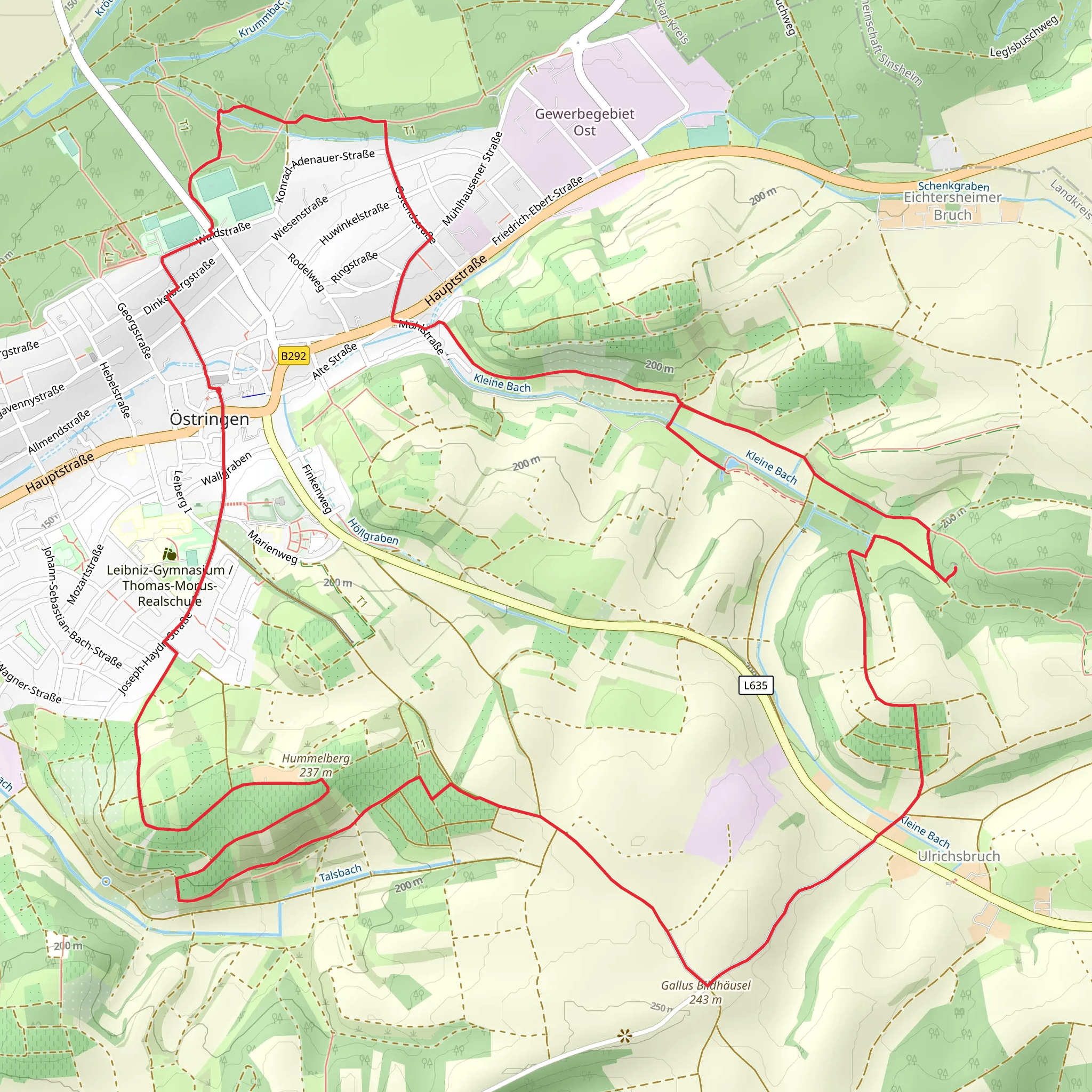 Brunnenweg - Geopfad Oestringen mobile static map