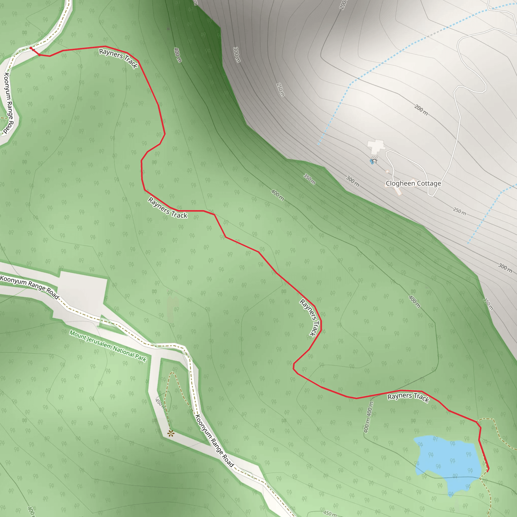 Rayners Walking Track mobile static map