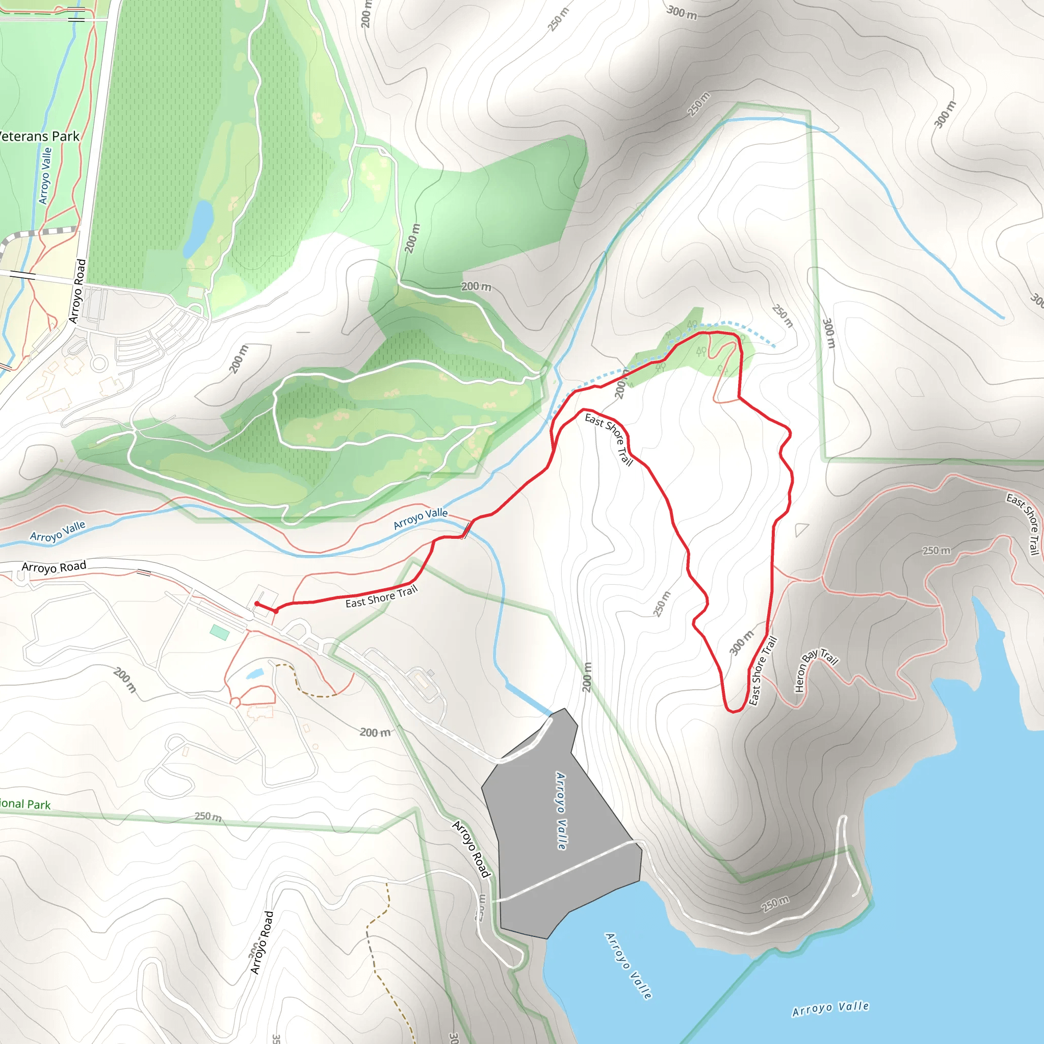 East Shore Loop Trail mobile static map
