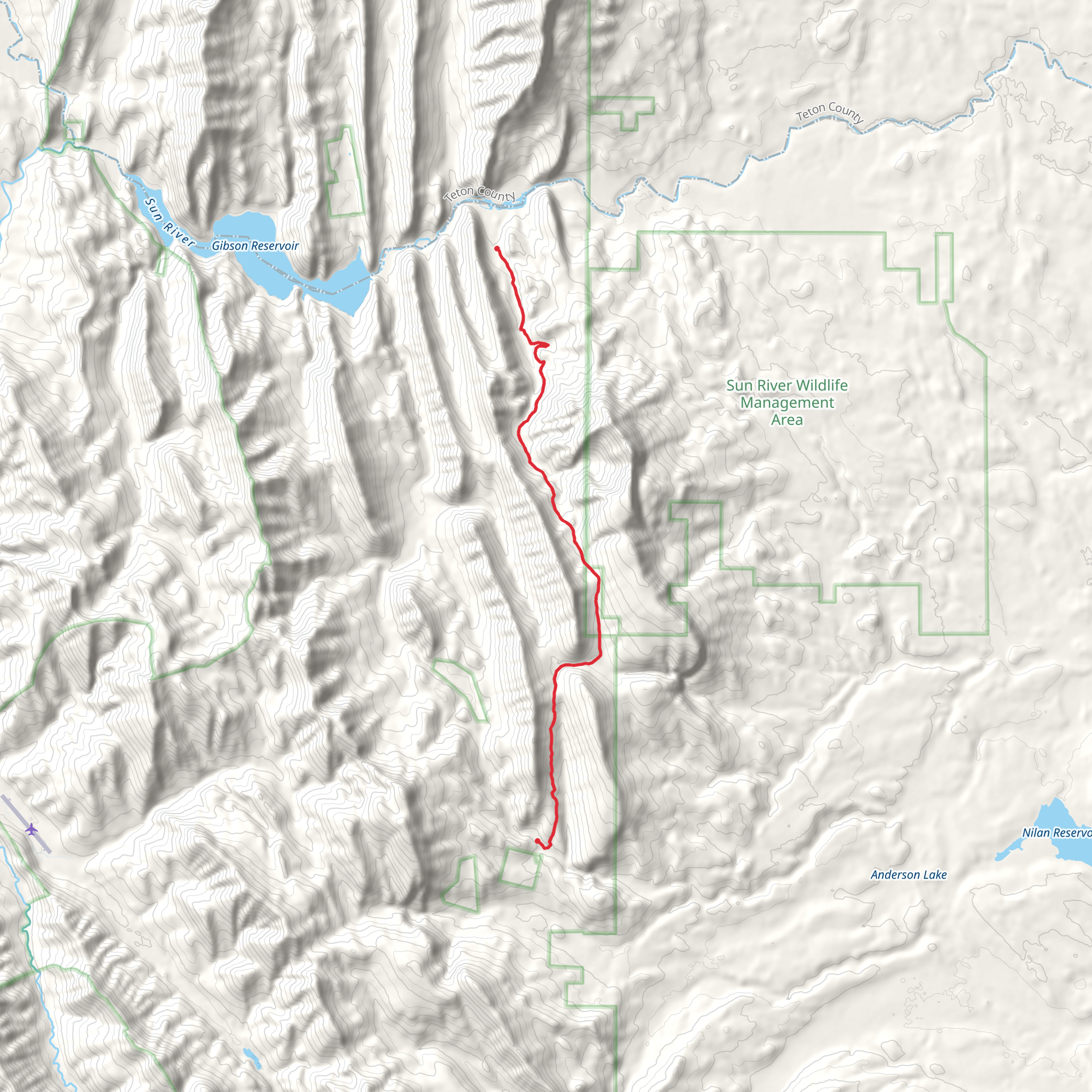Home Gulch - Lime Gulch Trail mobile static map