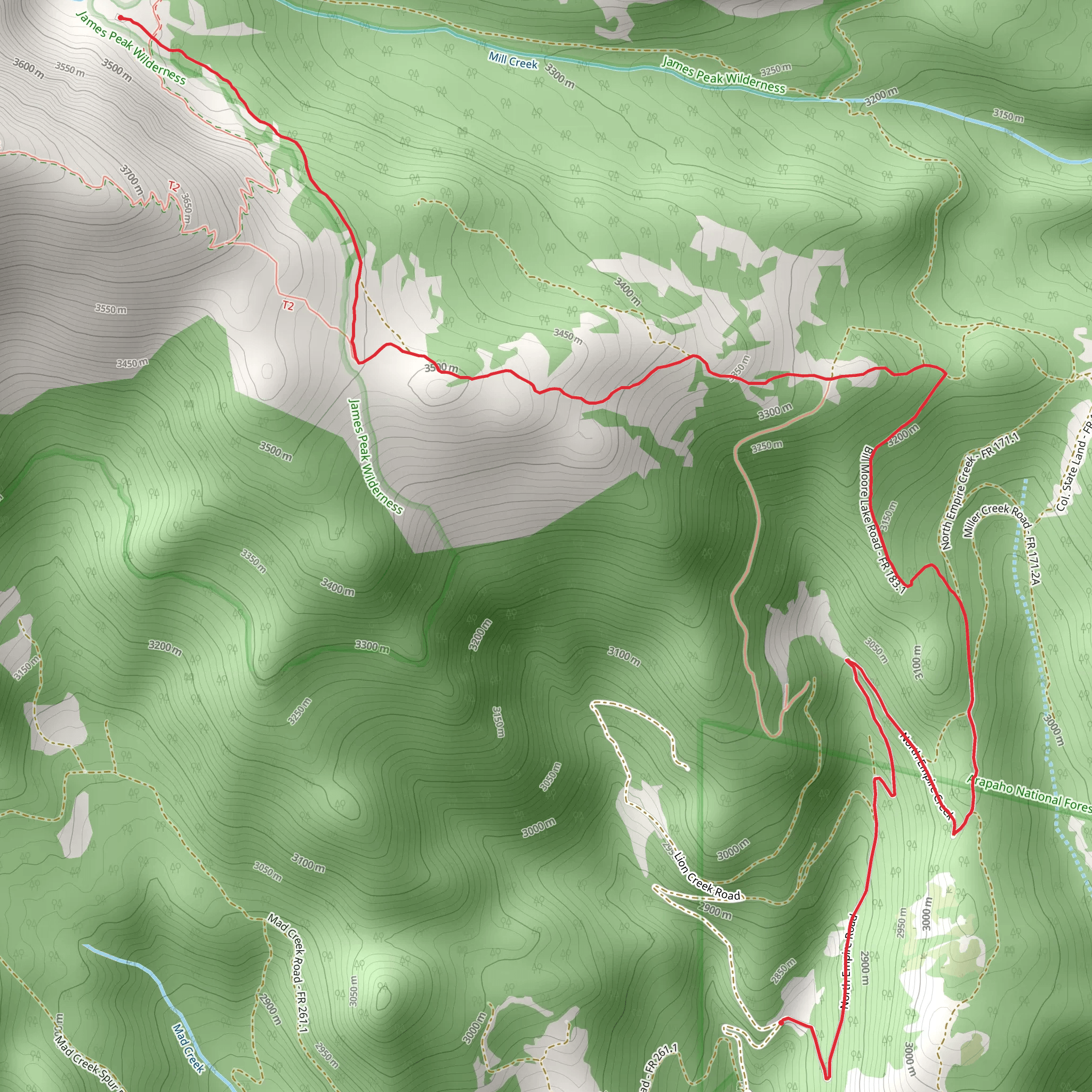 Bill Moore Lake mobile static map