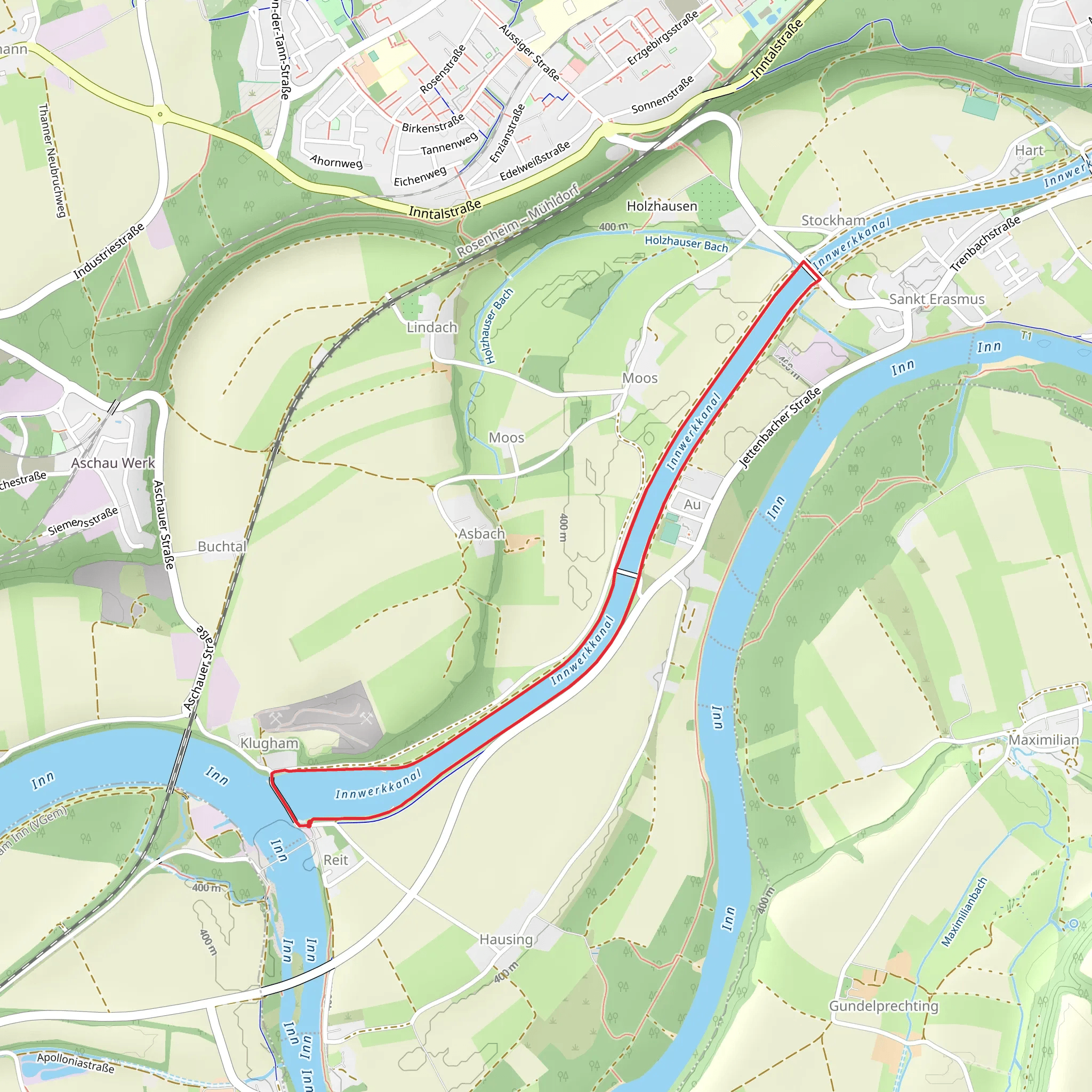 Innwerkkanal Loop - Klugham mobile static map