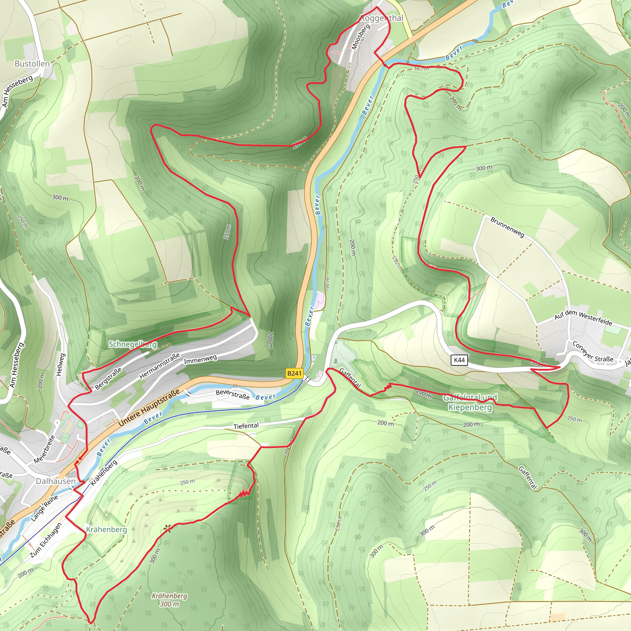Dalhausen and Roggenthal Loop mobile static map