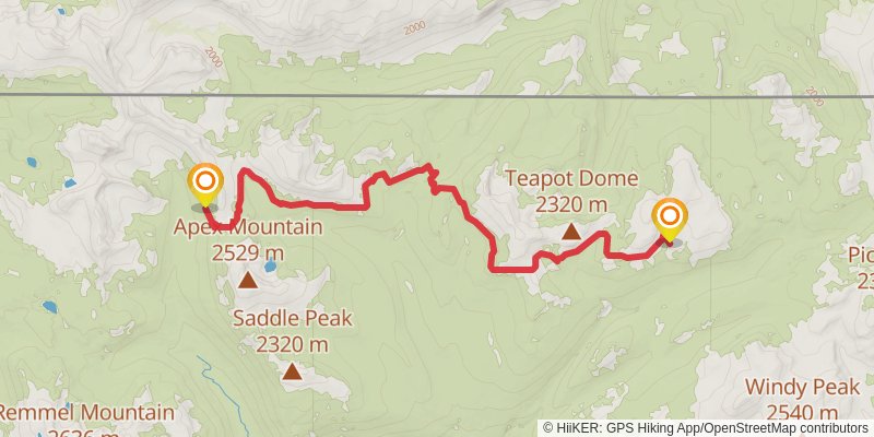 Ultra Pedestrian North Loop stage 213 Map