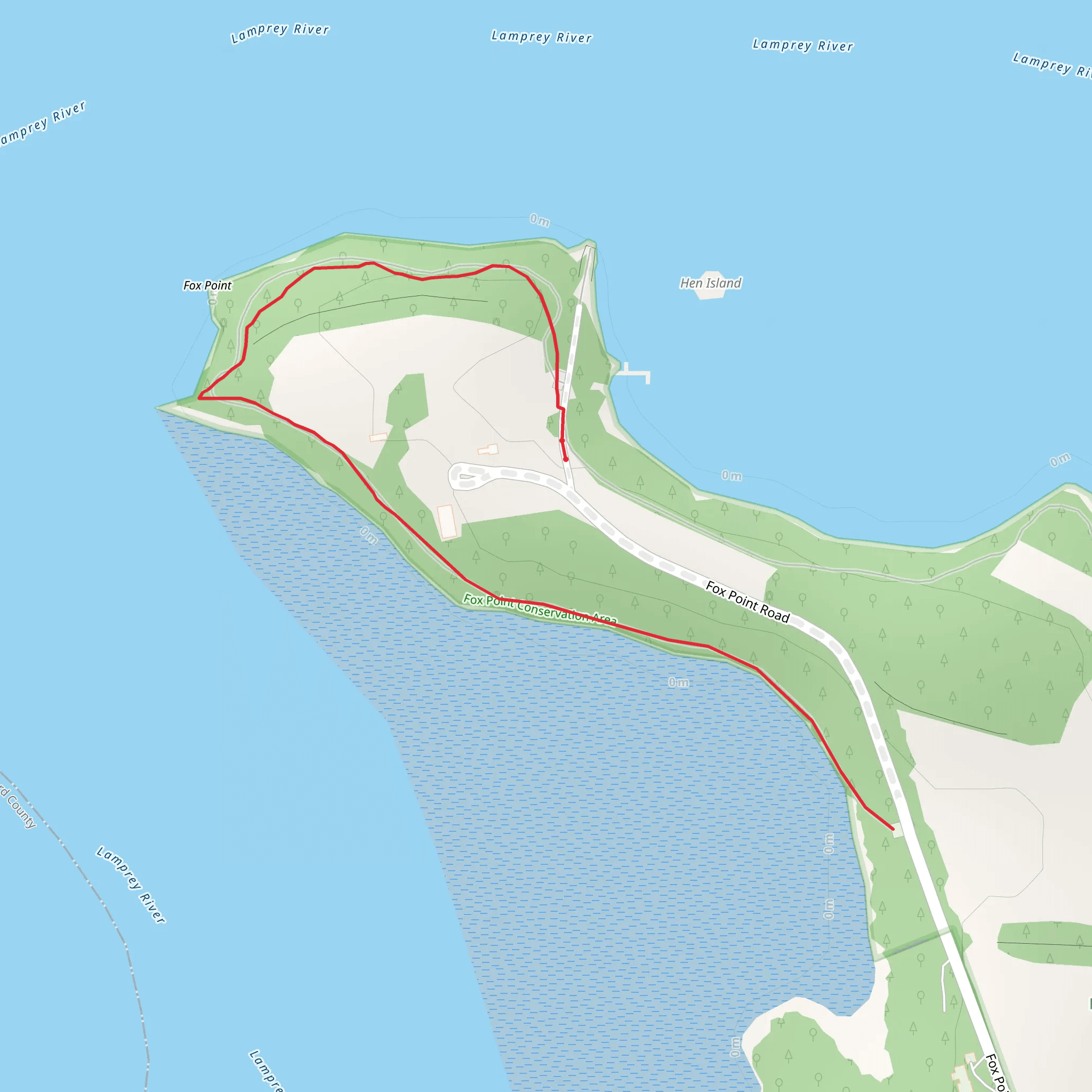 Fox Point Lamprey River mobile static map