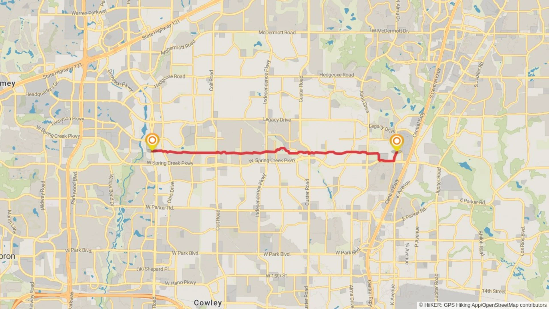 An image depicting the trail Bluebonnet Trail and its surrounding area.