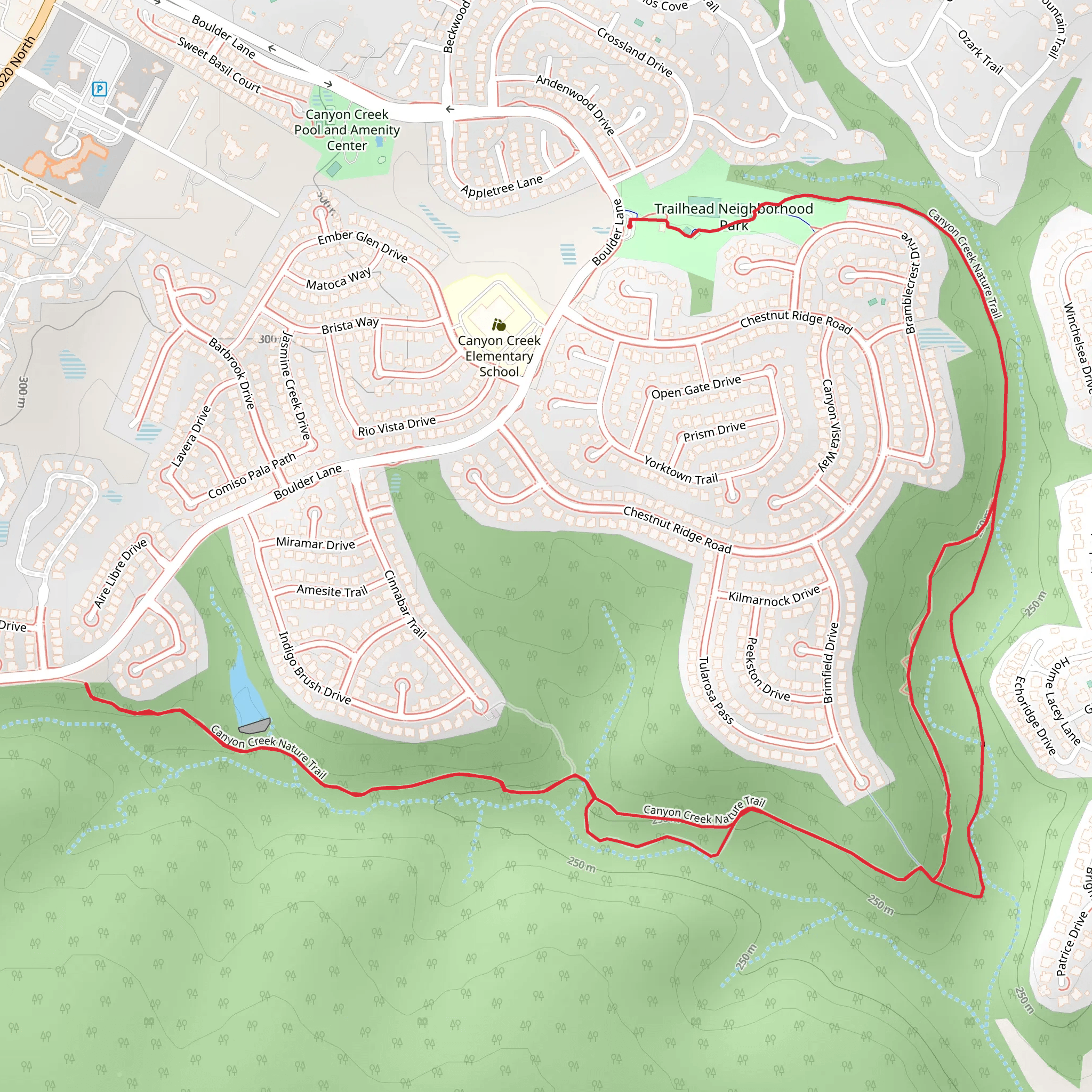 Canyon Creek Nature Trail mobile static map