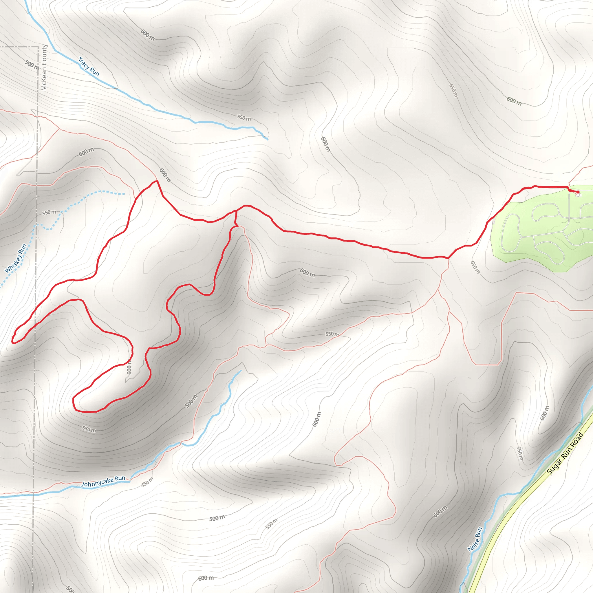 Tracy Ridge Loop Trail mobile static map