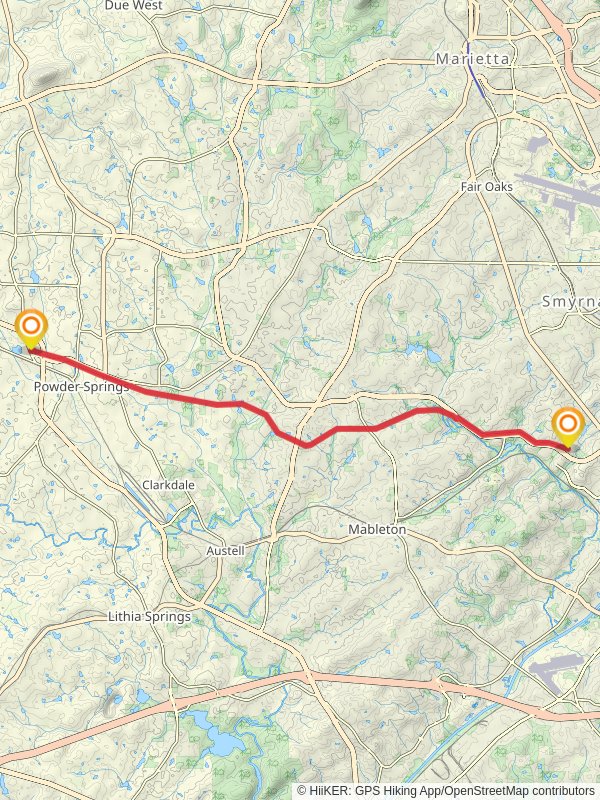 Silver Comet Trail from Laurel Lake