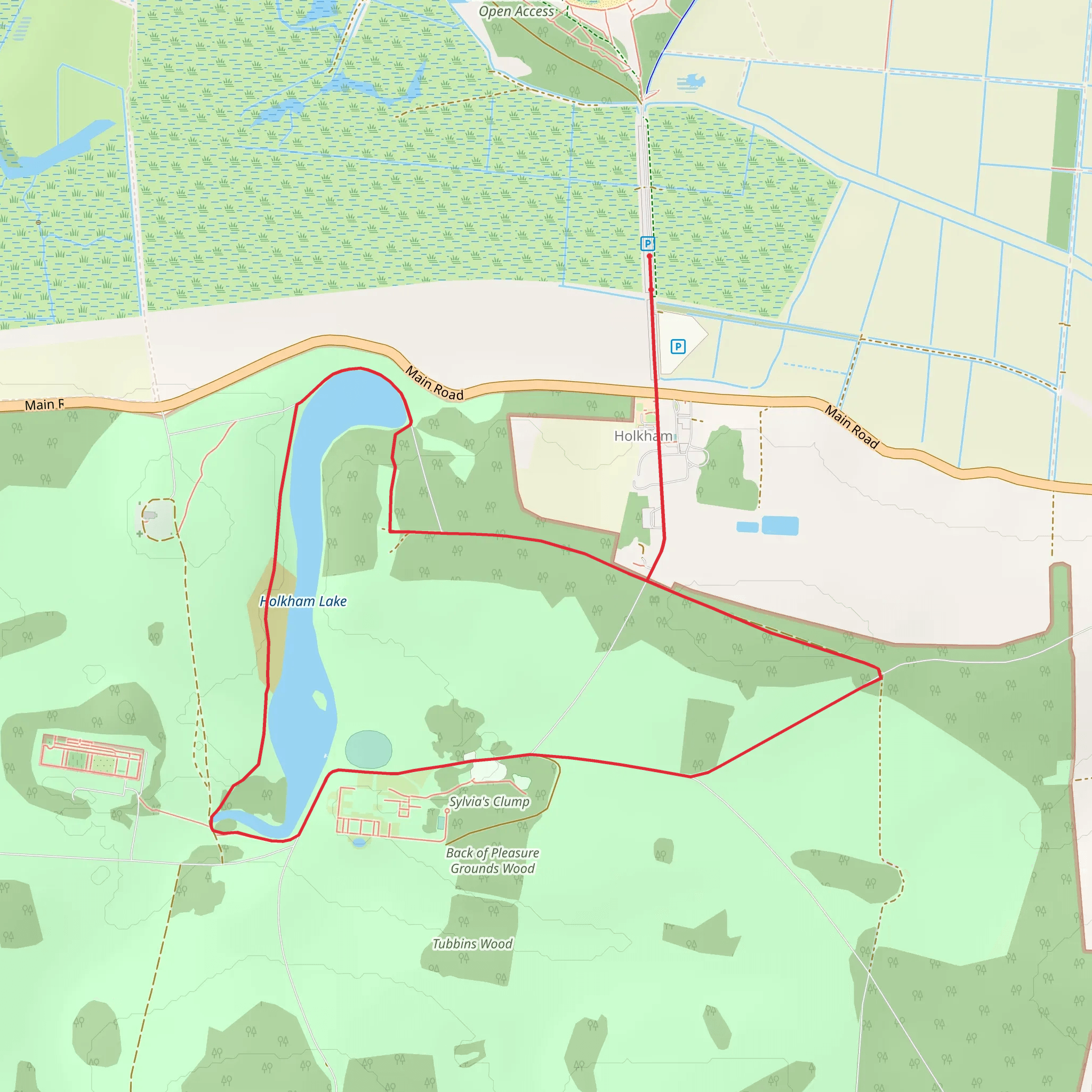 Holkham Park from Holkham mobile static map