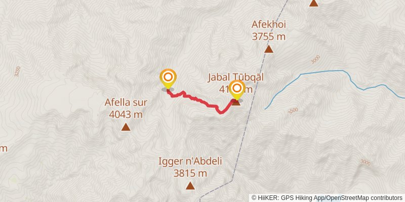 Toubkal Circuit spur 1 Map