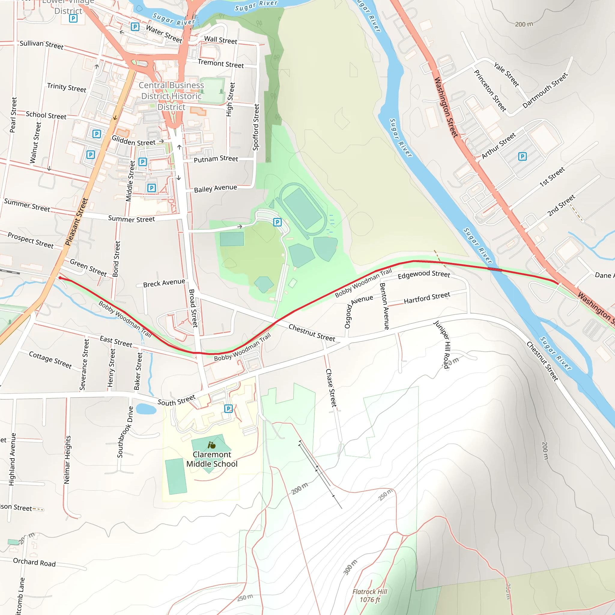 Bobby Woodman Trail mobile static map