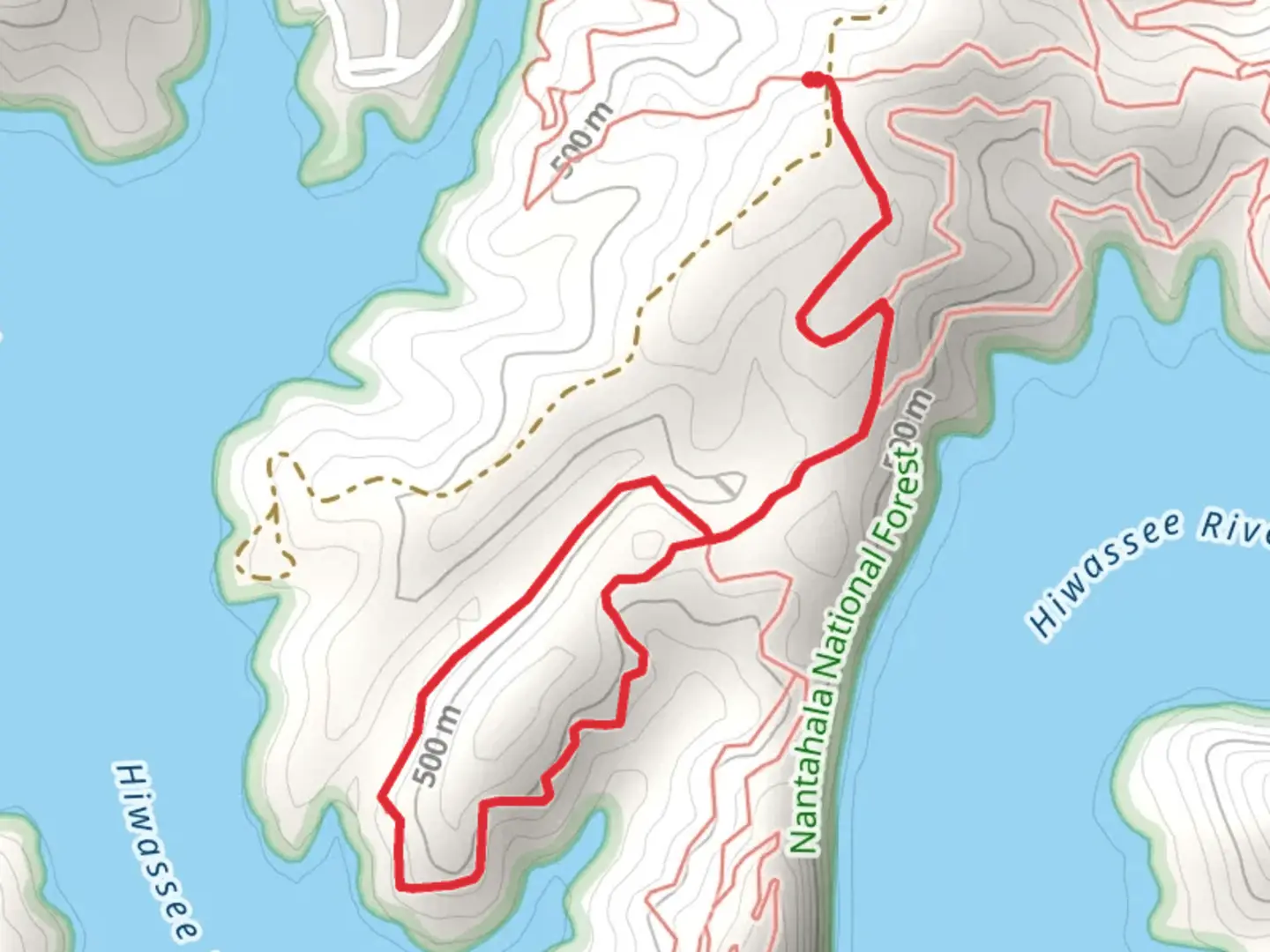 An image depicting the trail Ramsey Bend South Trail and its surrounding area.