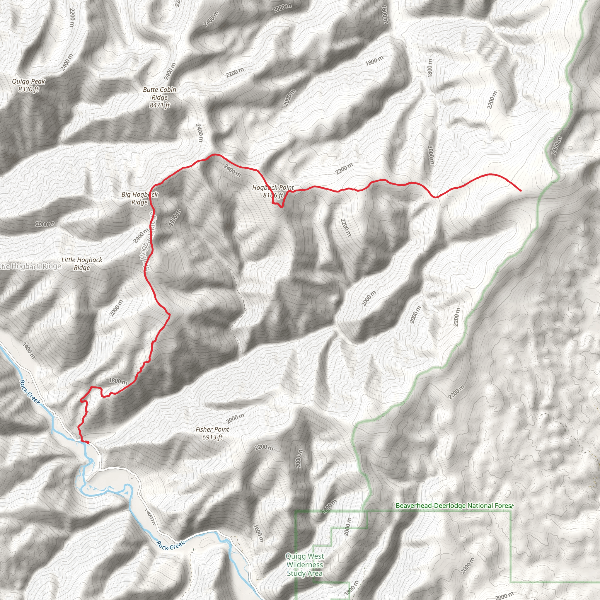 Hogback Ridge Trail mobile static map