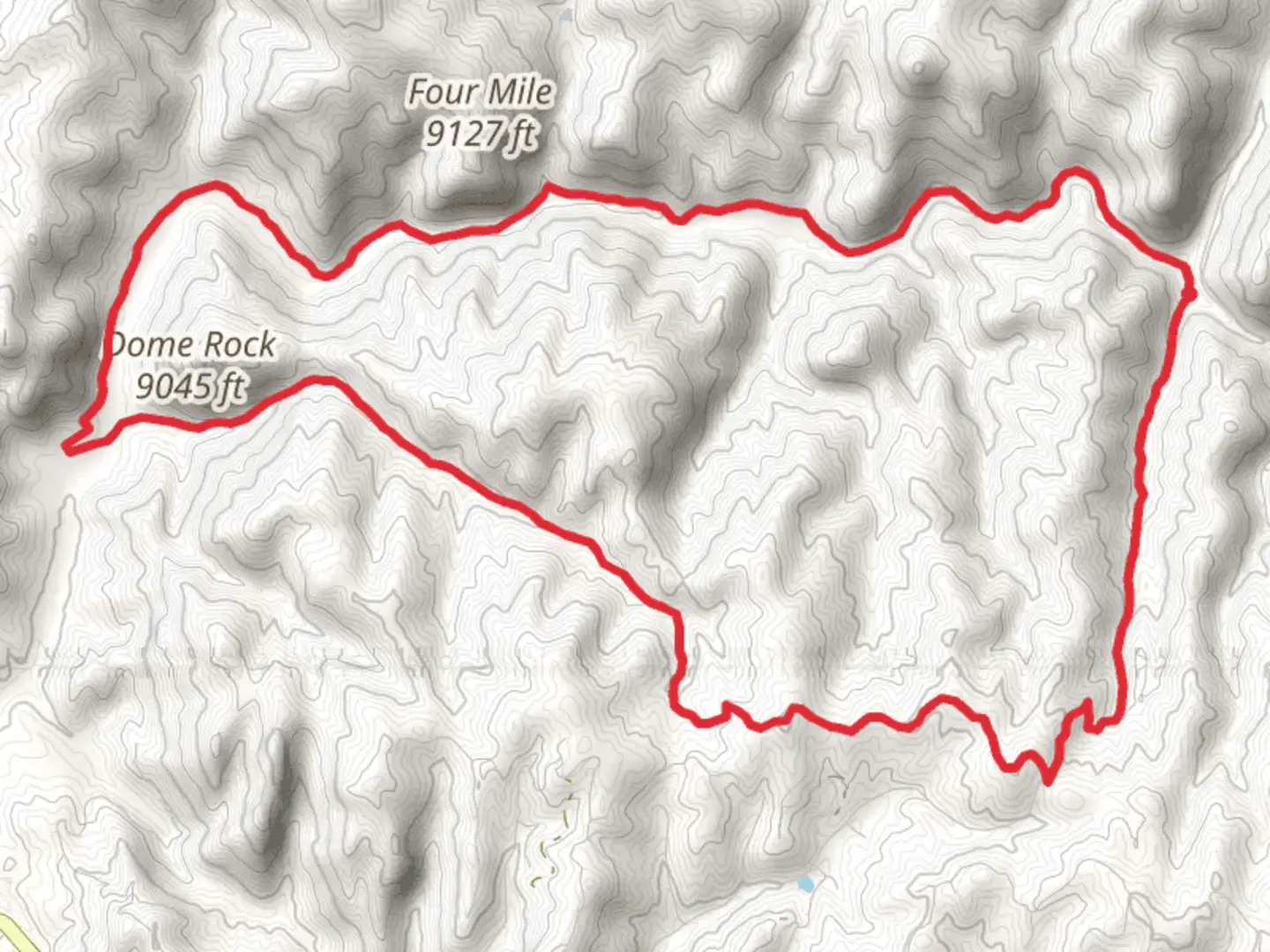 An image depicting the trail Willow Creek Loop Trail via Fourmile Creek and its surrounding area.