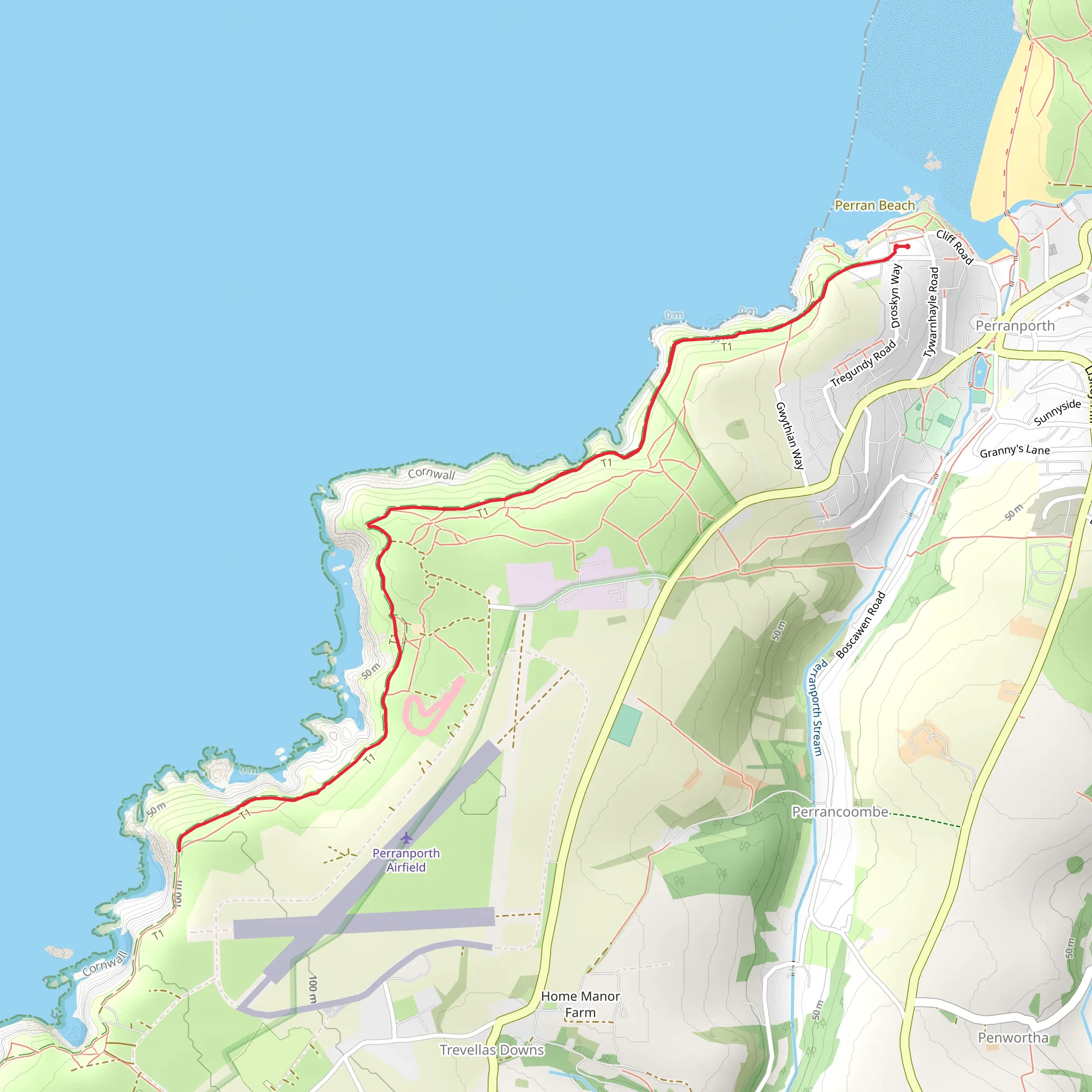 Cligga Head Walk mobile static map