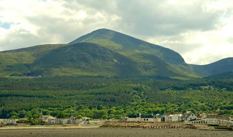 An image depicting the trail Slieve Donard Loop via Glen River and its surrounding area.