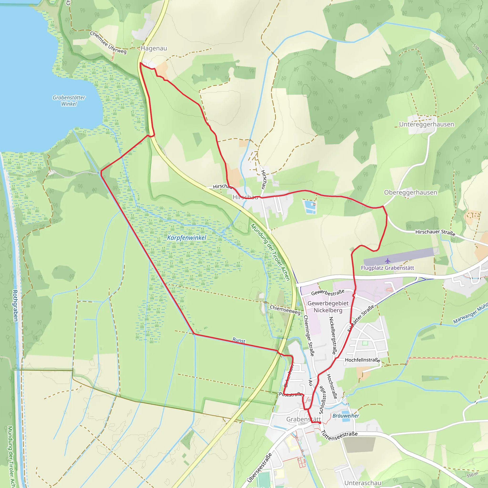 Rundweg Hirschau mobile static map