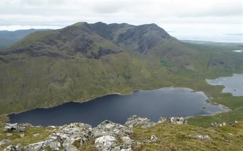 An image depicting the trail Glencullin Ridge to Ben Bury - Mweelrea and its surrounding area.