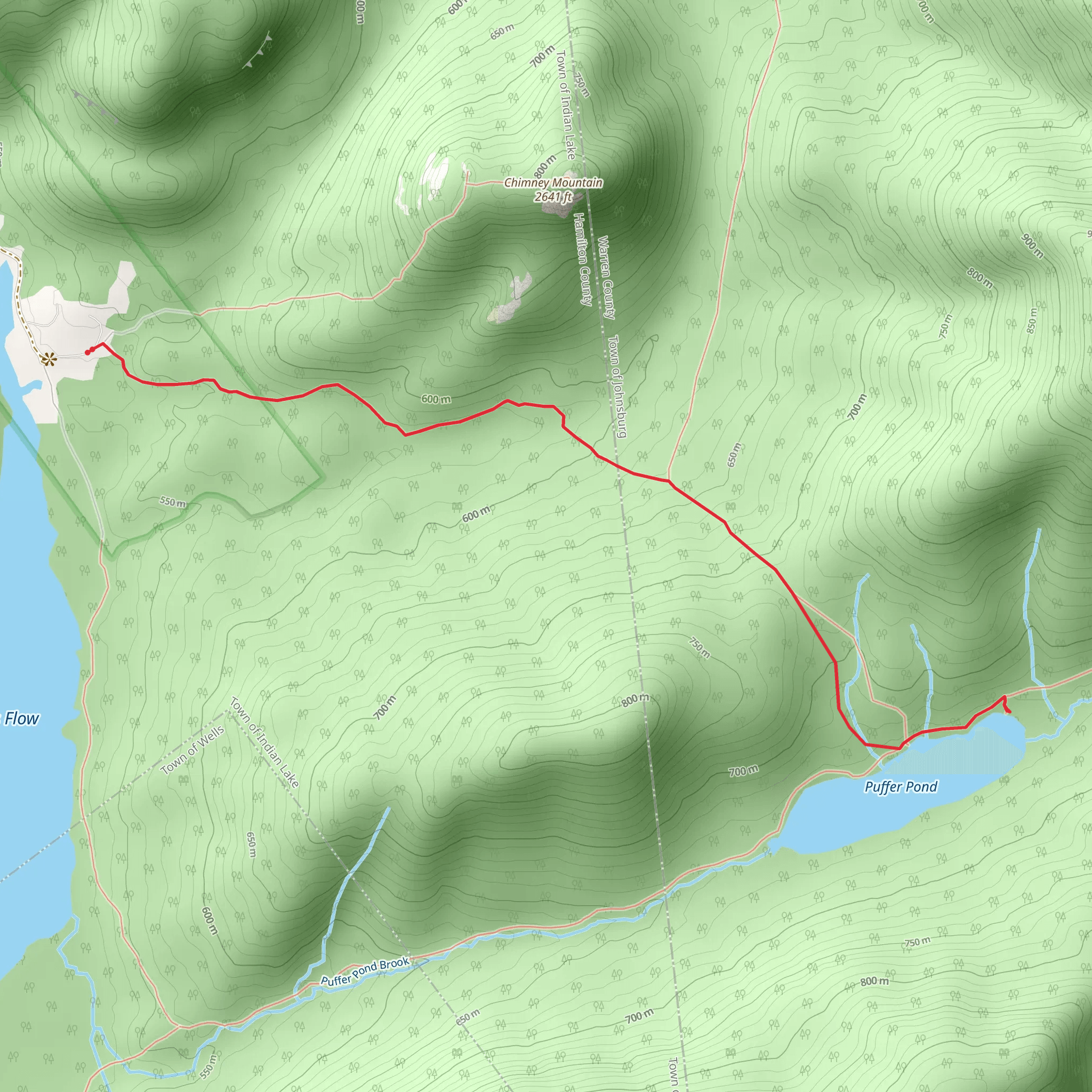 Puffer Pond from Kings Flow mobile static map