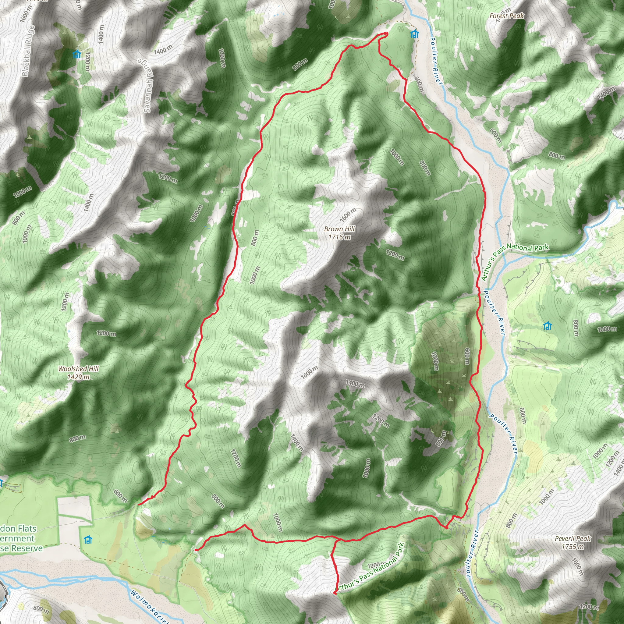 Casey Saddle - Binser Saddle Route mobile static map