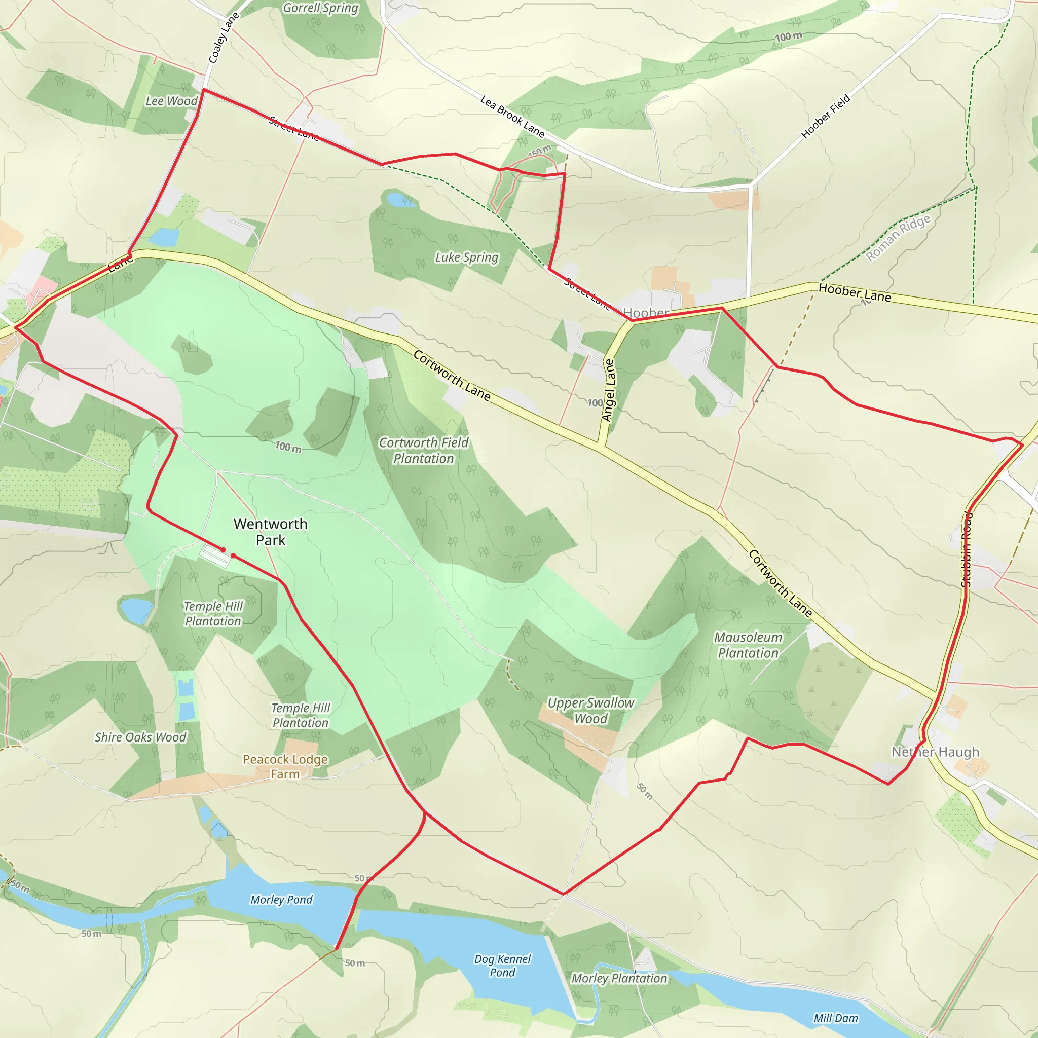 Wentworth and Hobber Loop via Wentworth Park mobile static map
