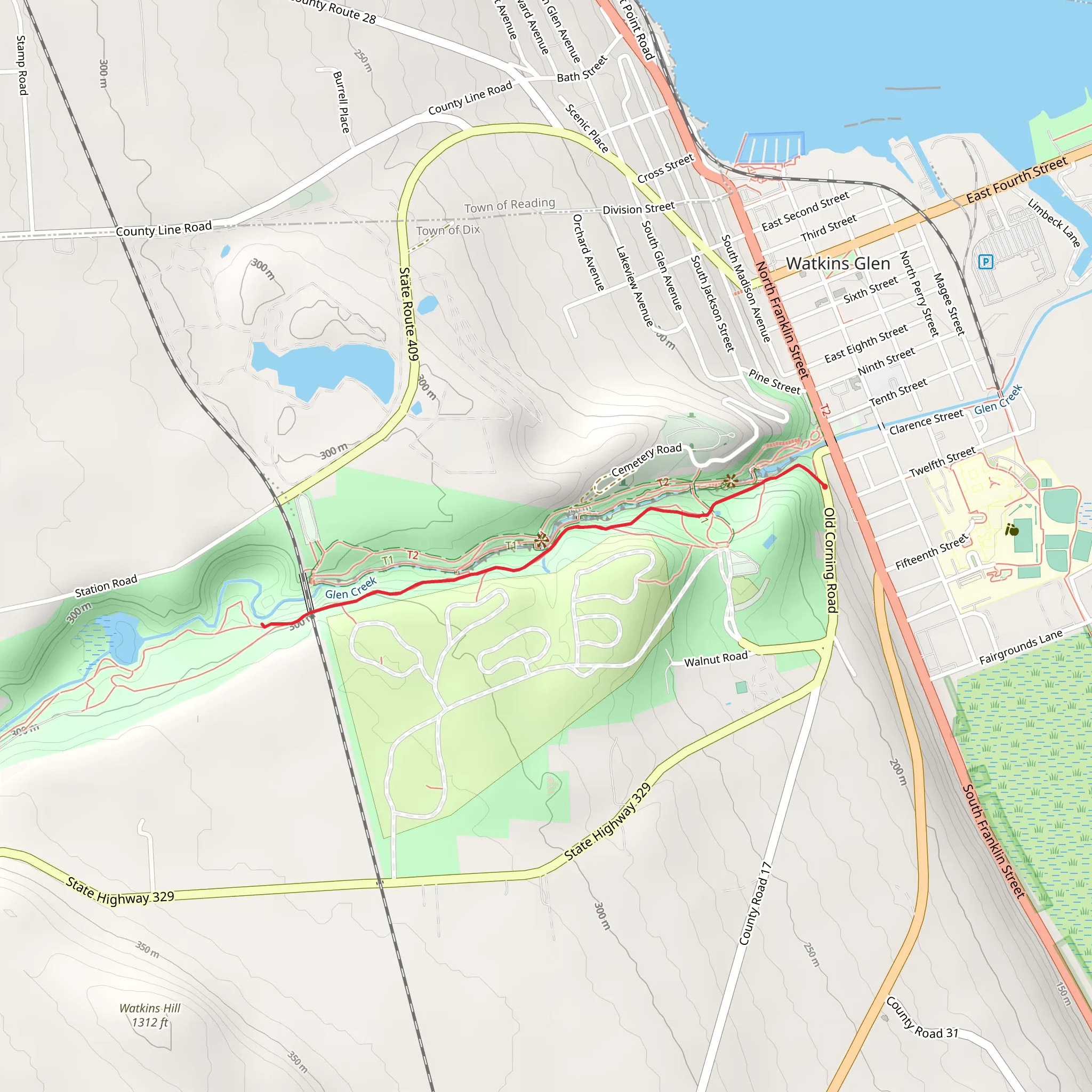 Glen Creek via NCT mobile static map