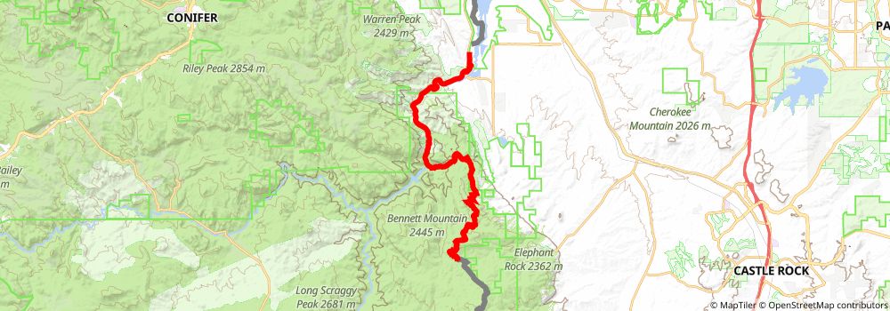 American Discovery Trail South Route stage 234 Map
