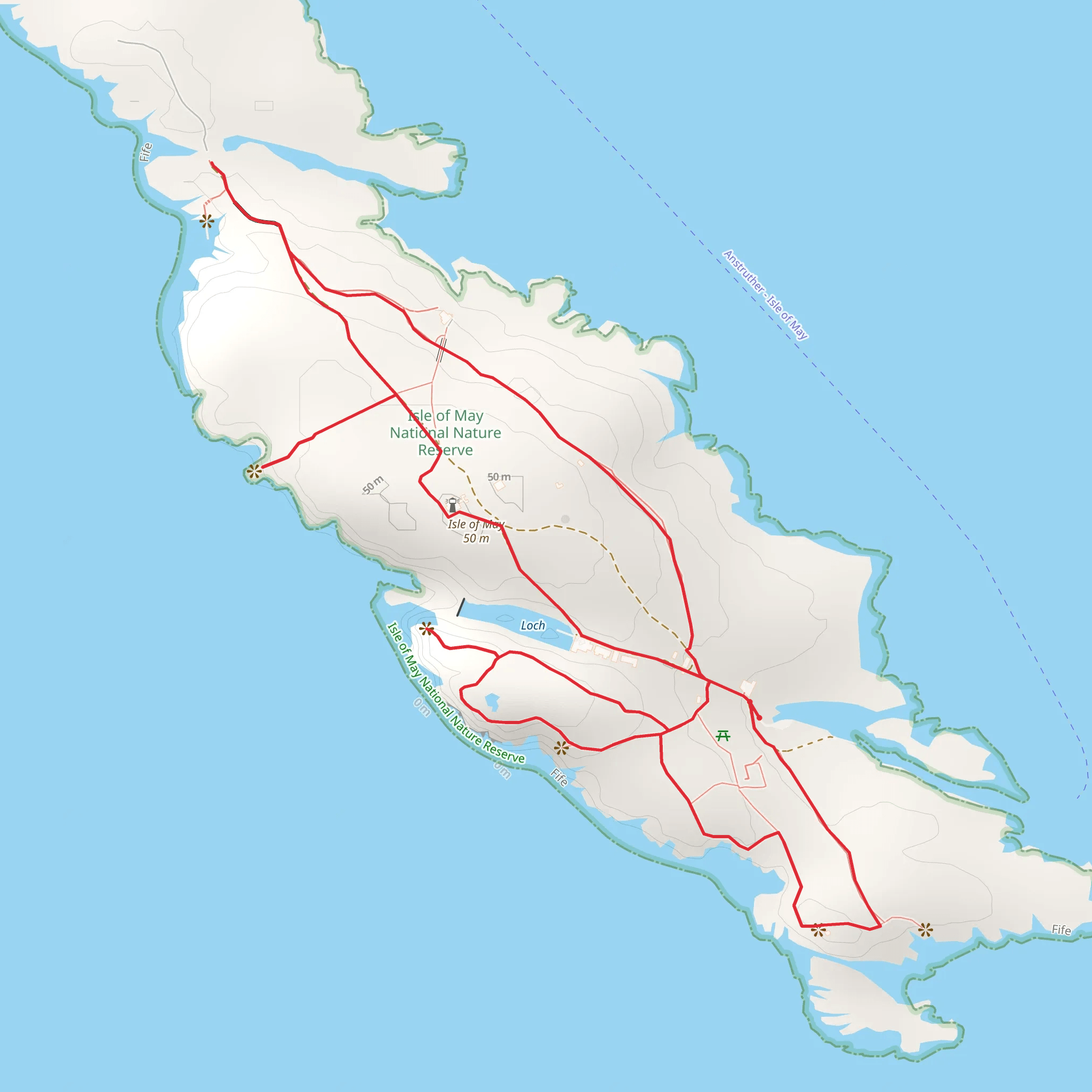 The Isle of May Loop mobile static map