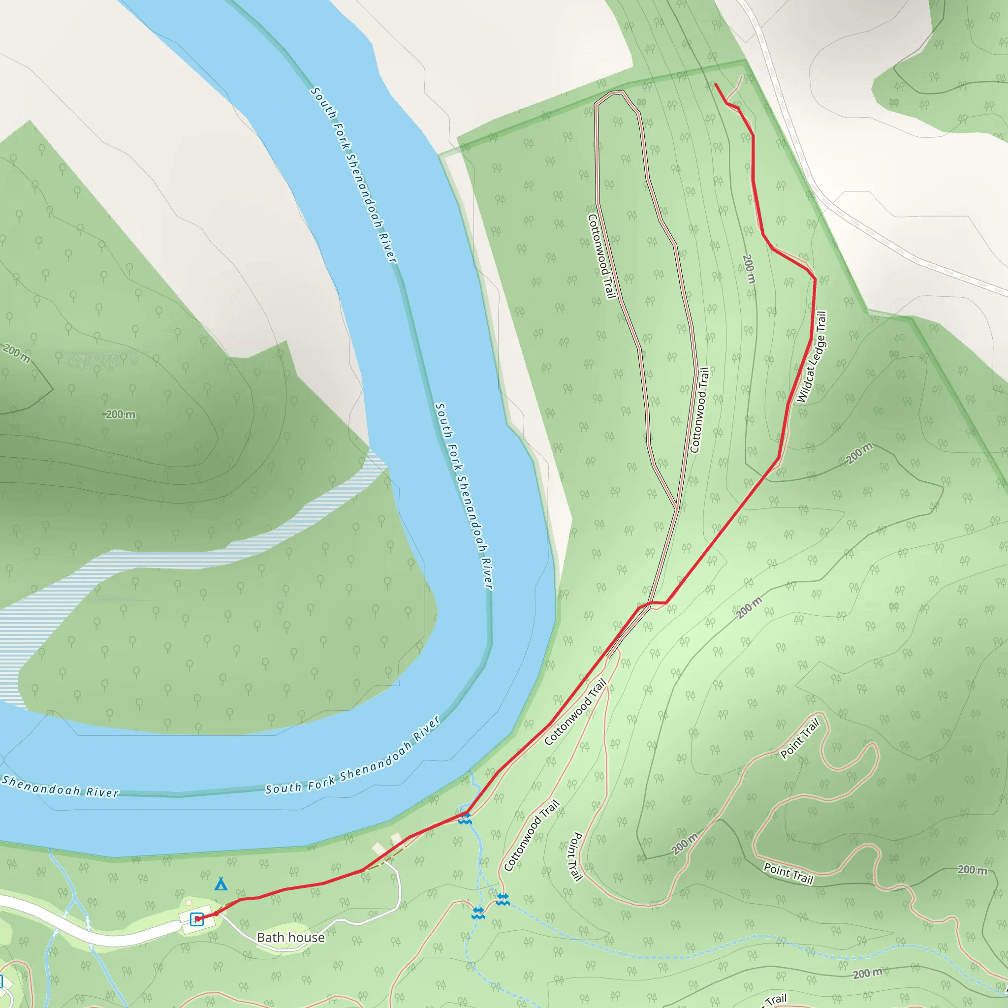 Wildcat Ledge Trail mobile static map