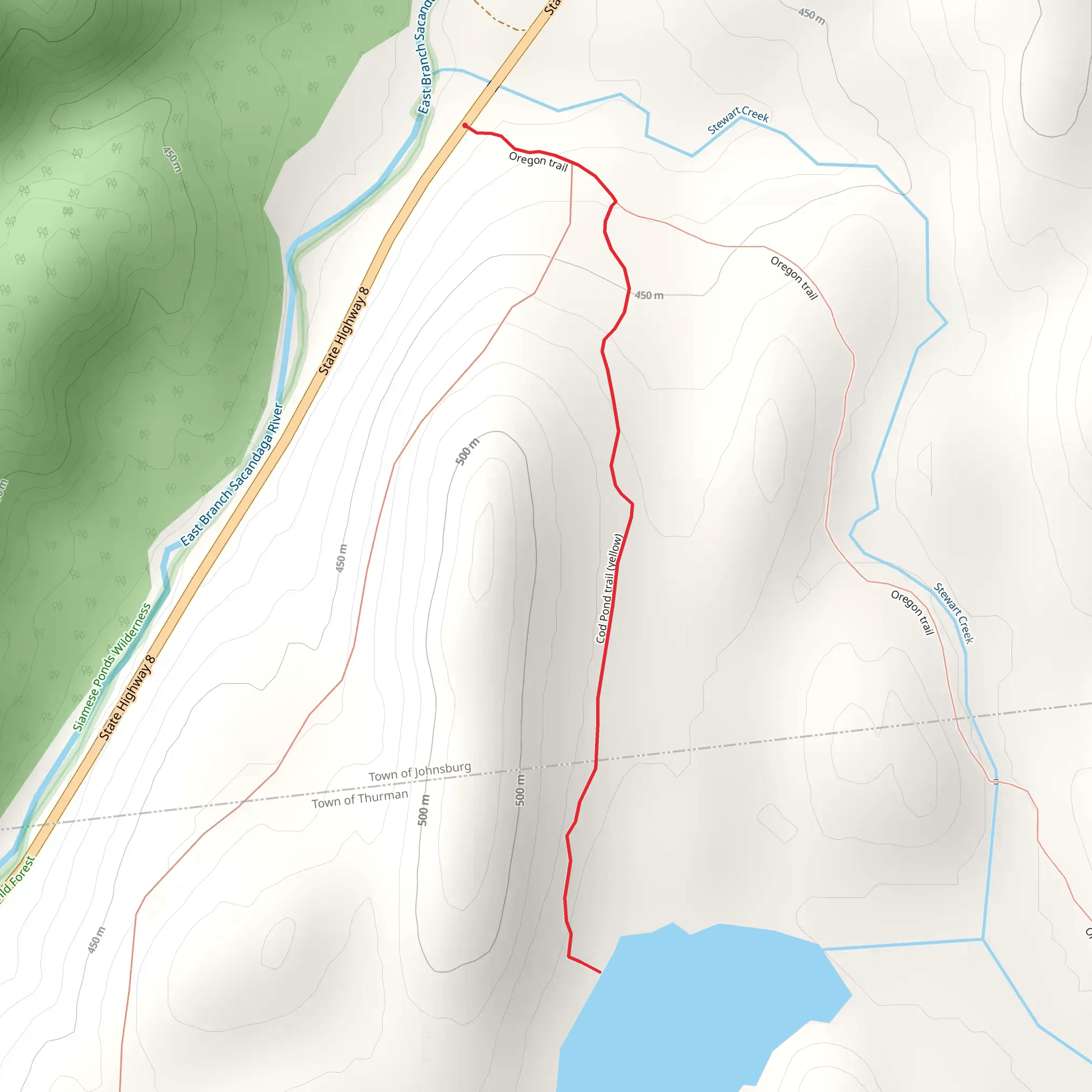 Cod Pond Trail - Yellow mobile static map