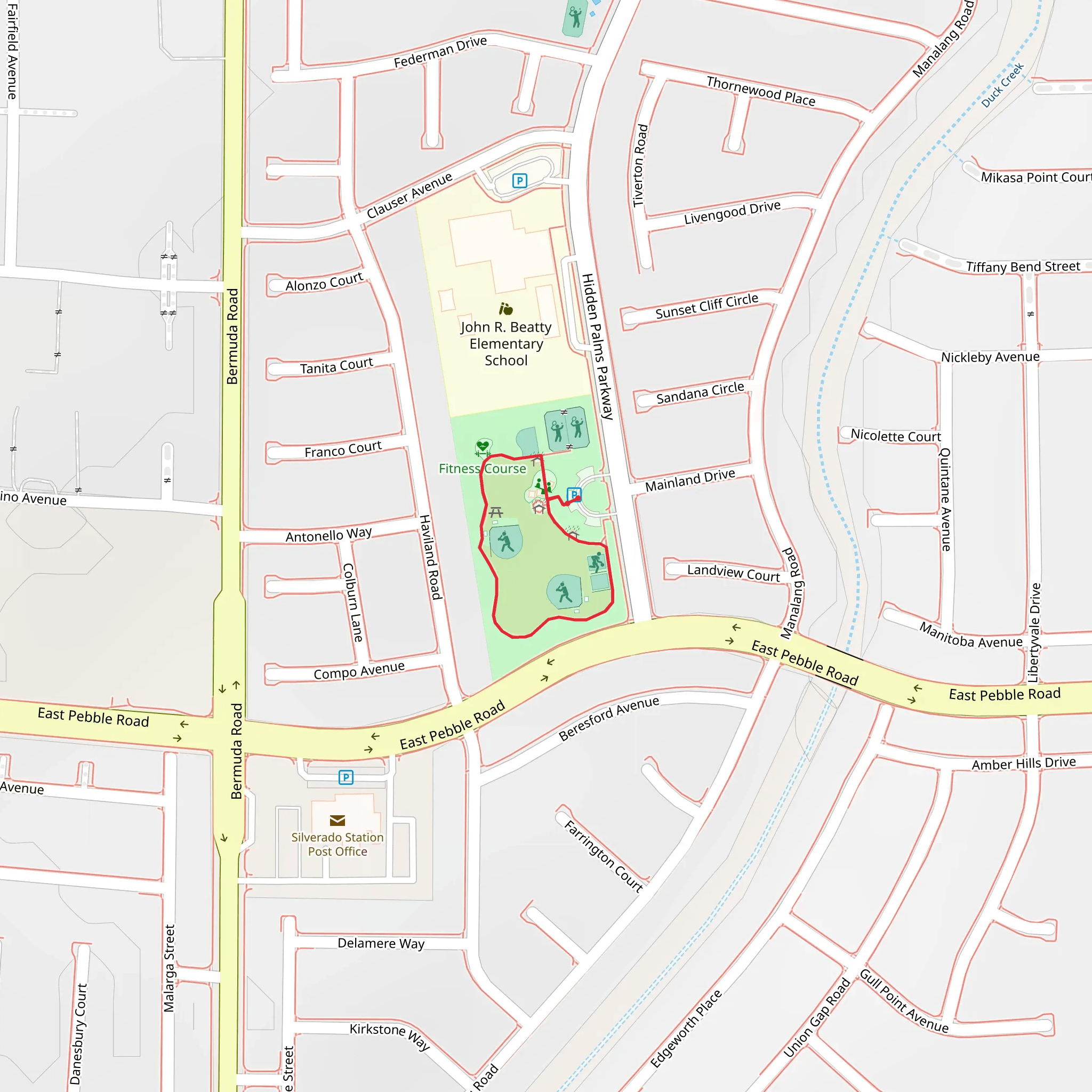 Hidden Palms Park Loop mobile static map