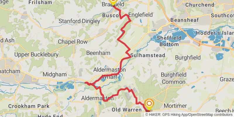 Dymchurch to Didcot Walk stage 15 Map