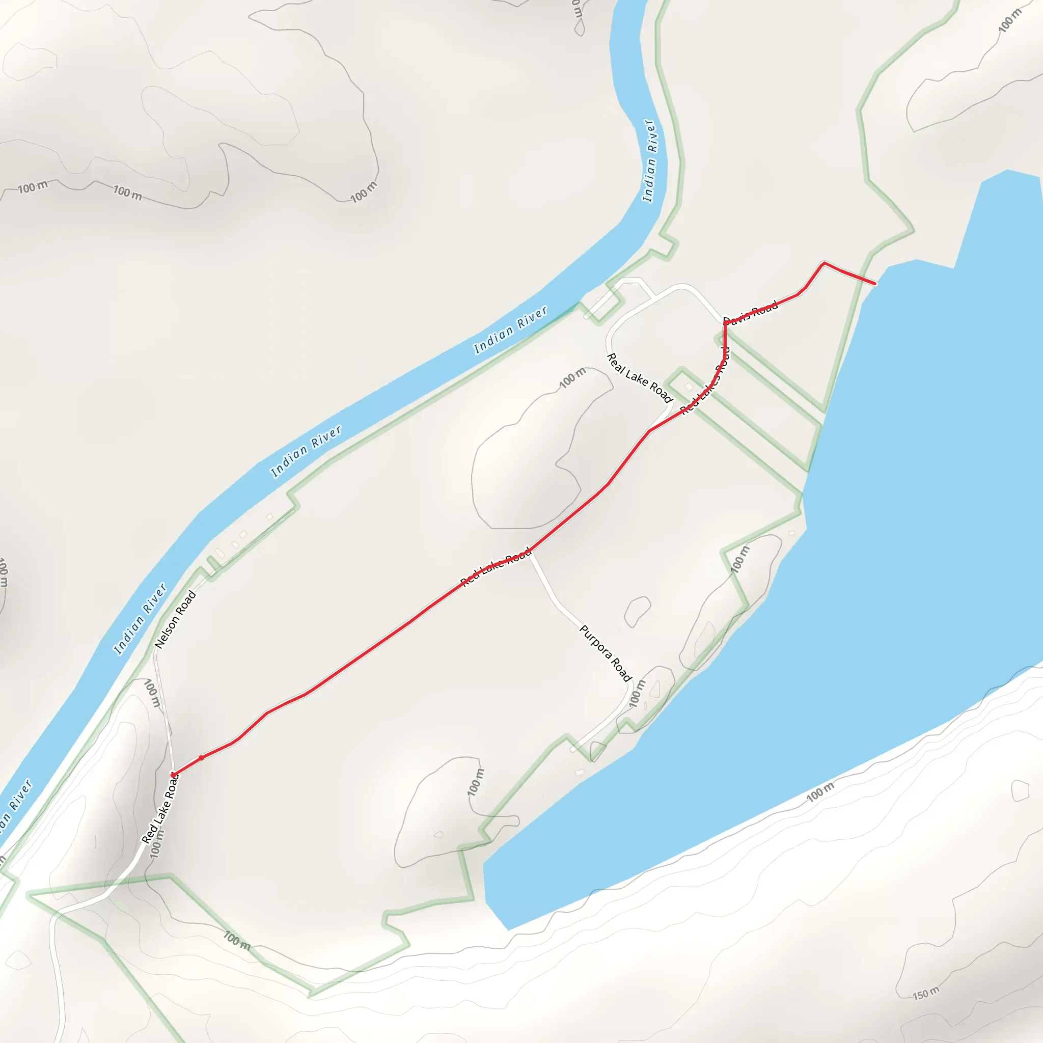 Red Lake Trail mobile static map