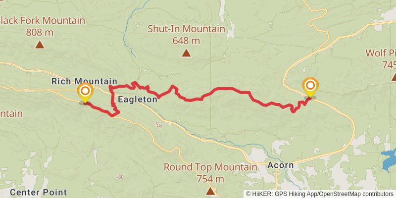 Ouachita National Recreation Trail stage 5 Map