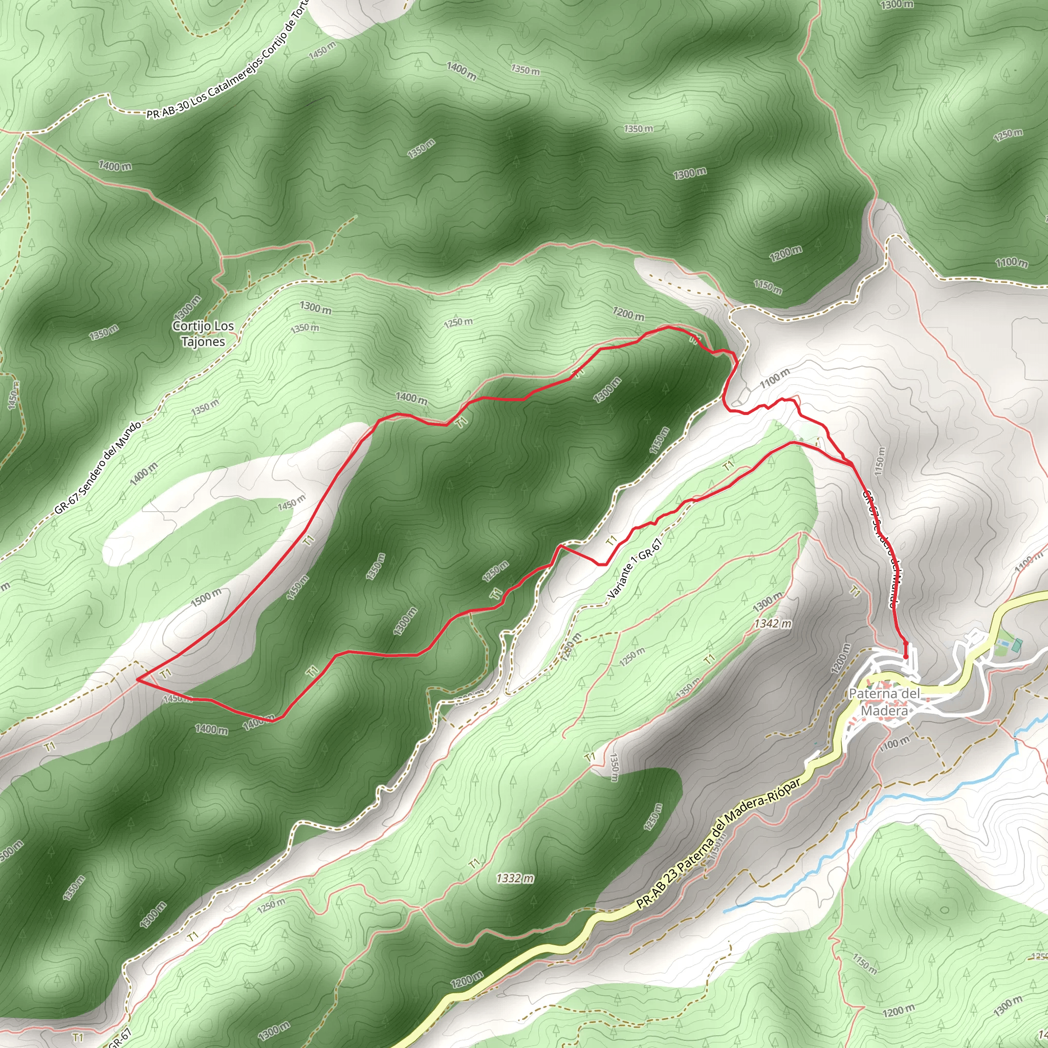 Through the Sierra de Pino Cano mobile static map