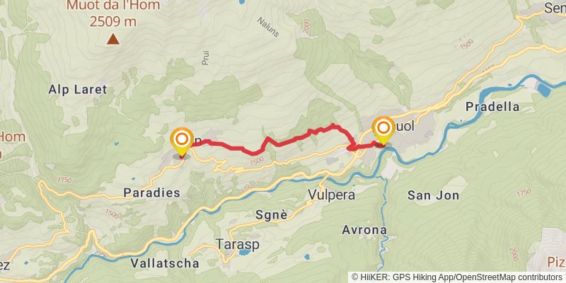 Camino Müstair-Geneva via Martigny stage 3 Map